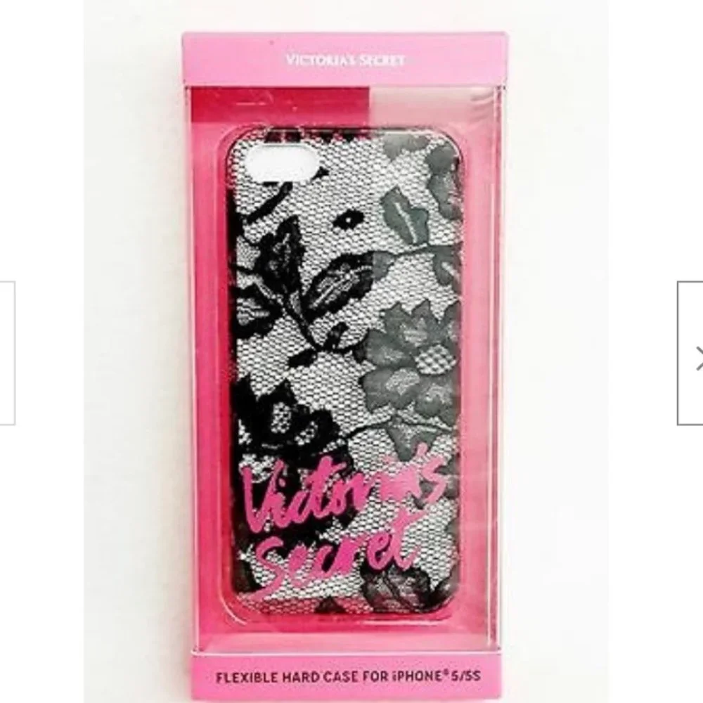 BLACK FLORAL LACE iPhone 5 5s Phone Hard Case Pink